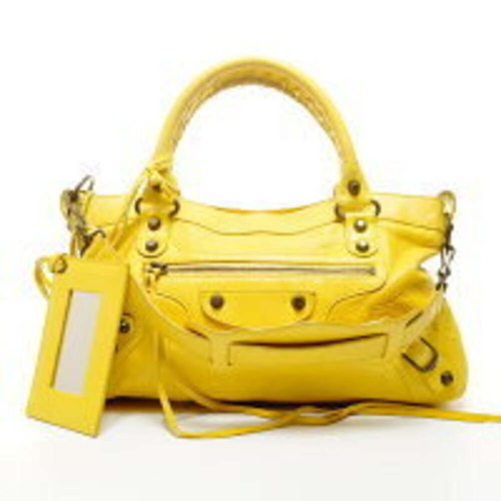 Balenciaga City Lambskin The First Handbag Yellow